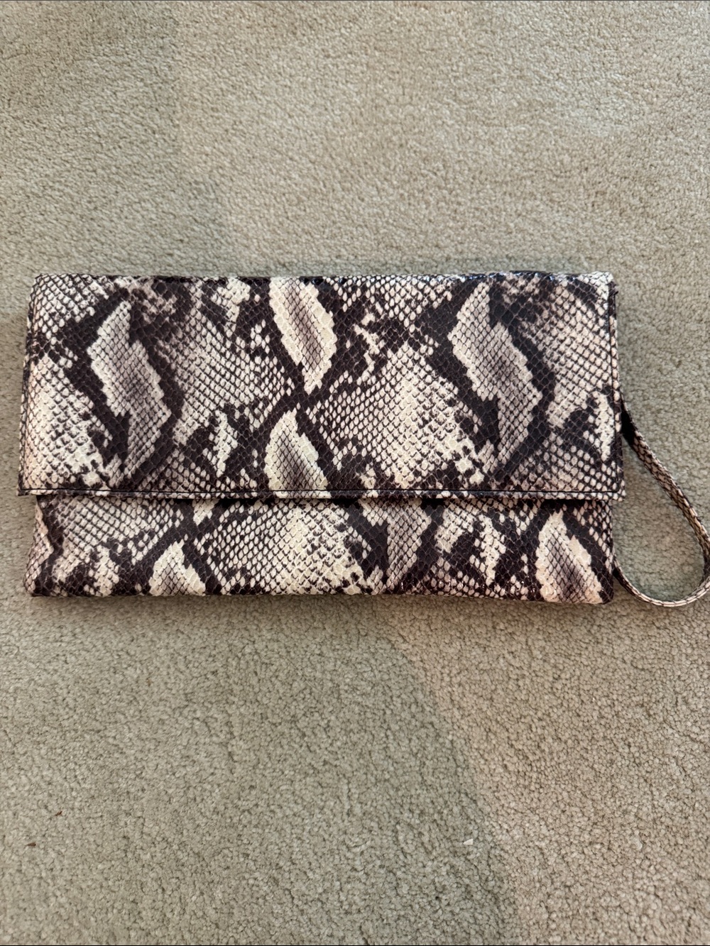 Snake Print Wristlet Clutch